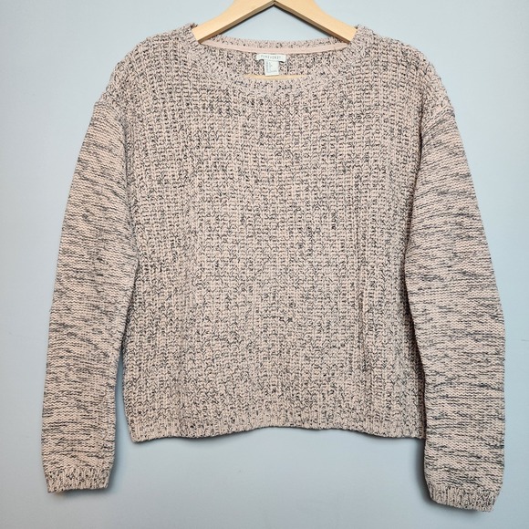Forever 21 Sweaters - Forever 21 Marled Knit Crewneck Long Sleeve Pullover Sweater Pink Black Large